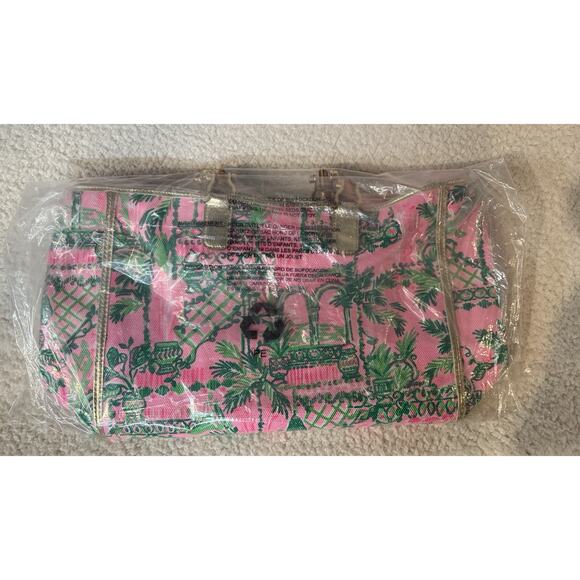 Lilly Pulitzer NWT Greydon Canvas Always Worth It Tote in Mandevilla Baby - Picture 10 of 10